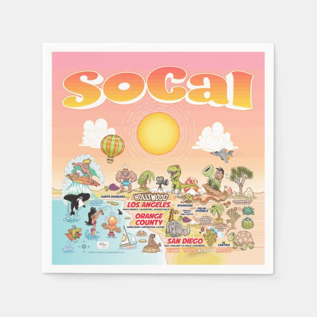 SoCal Napkins Pappersservett (Framsidan)