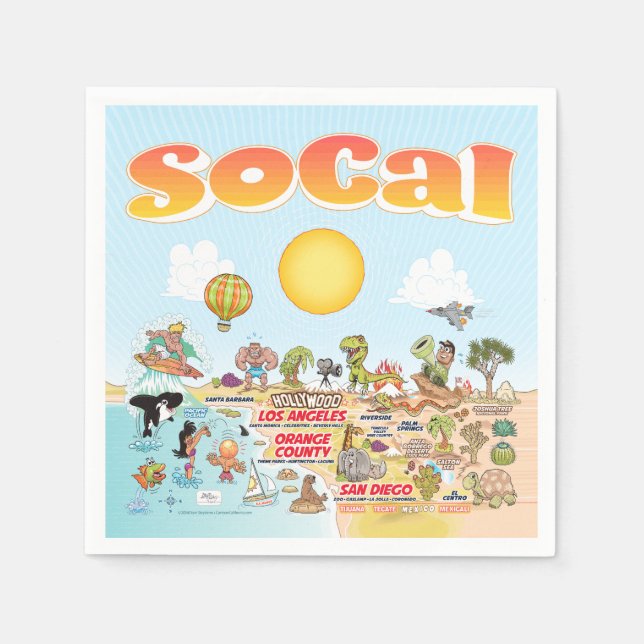 SoCal Napkins Pappersservett (Framsidan)