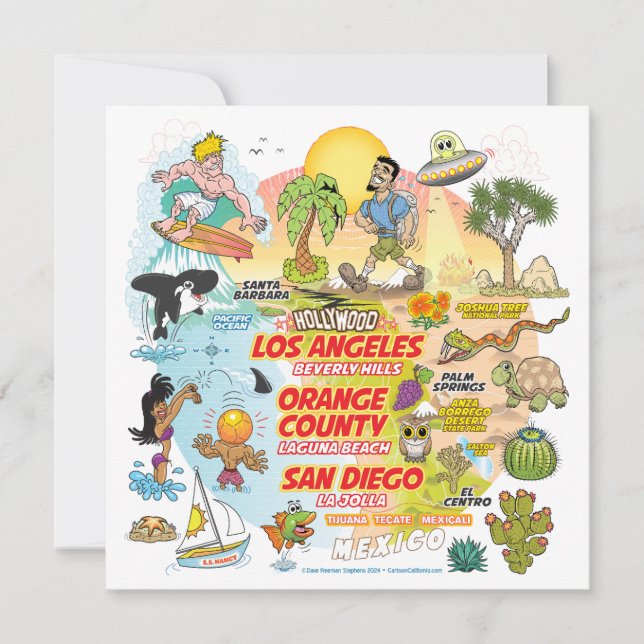 SoCal Paradise Inbjudningar (Framsida)