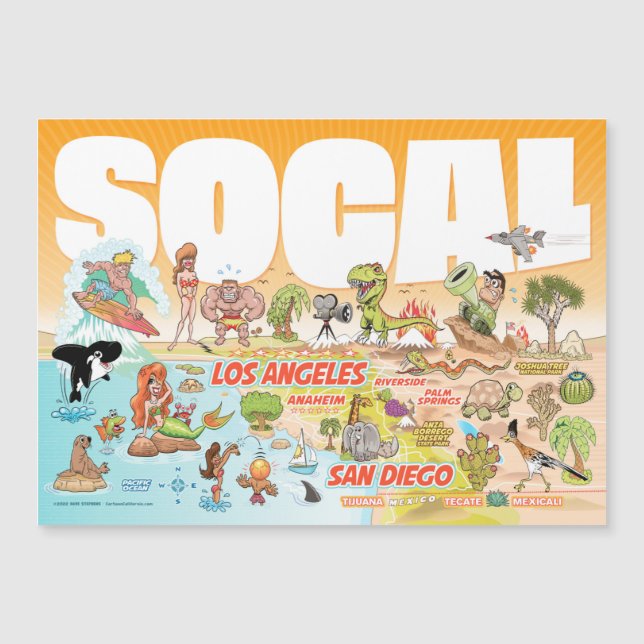 SoCal Souvenir Magnet (Framsida)