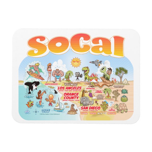 SoCal Souvenir Magnet (Horisontell)