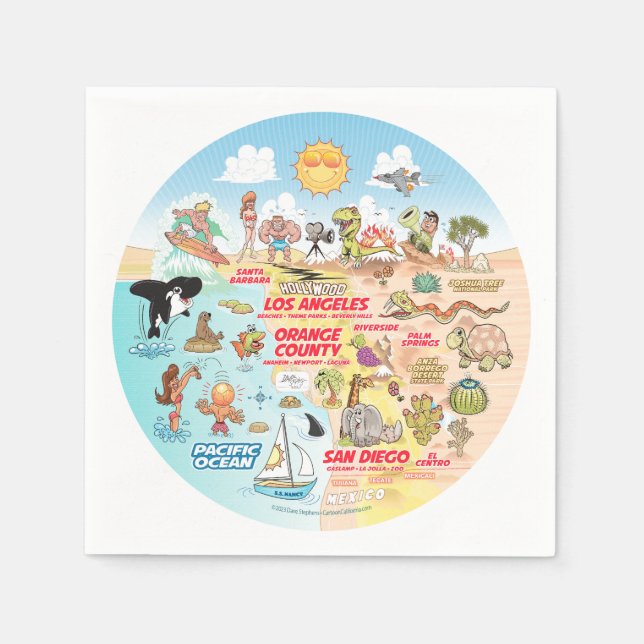 SoCal Sunset Pappersservett (Framsidan)