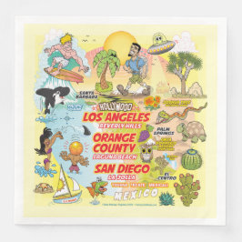 SoCal Sunset Pappersservett