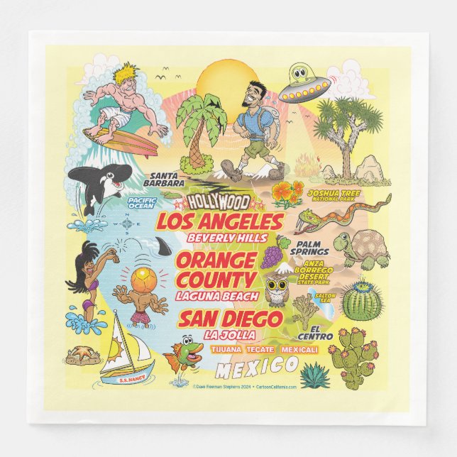 SoCal Sunset Pappersservett (Framsida)