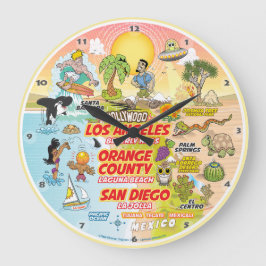 SoCal Sunset Stor Klocka