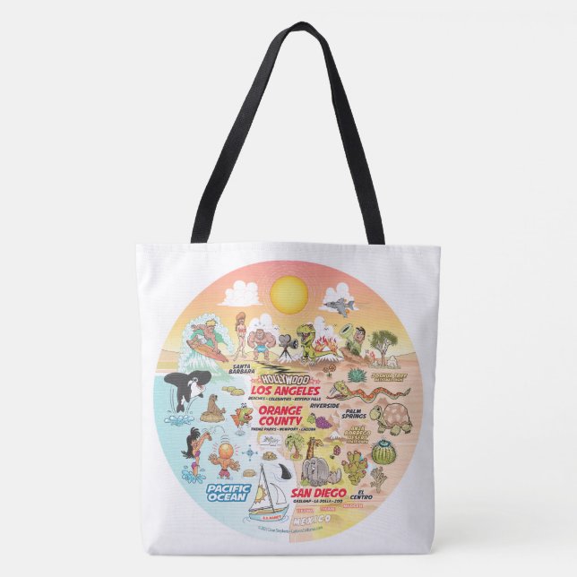 SoCal Sunset Tote Bag Tygkasse (Framsida)