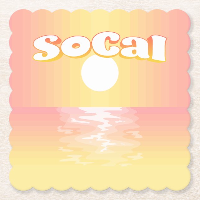 SoCal Sunset Underlägg Papper (Framsida)