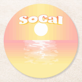 SoCal Sunset Underlägg Papper Rund