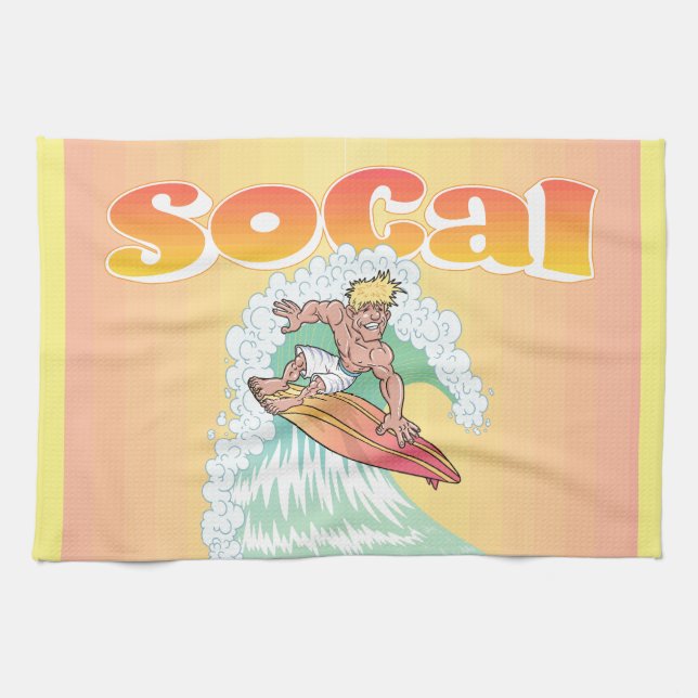 SoCal Surfer Kökshandduk (Horisontell)