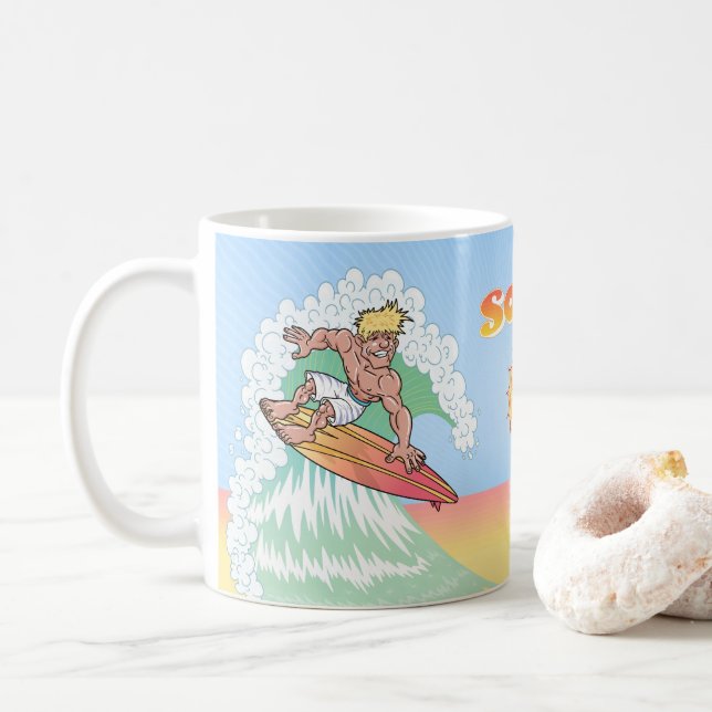 SoCal Surfer med Sol Kaffemugg (Med munk)