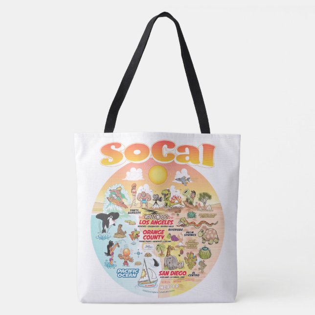 SoCal Tote Bag Tygkasse (Framsida)