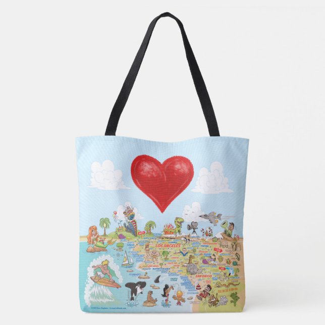 SoCal Tote Bag Tygkasse (Baksida)