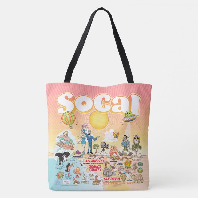 SoCal Tote Bag Tygkasse (Baksida)