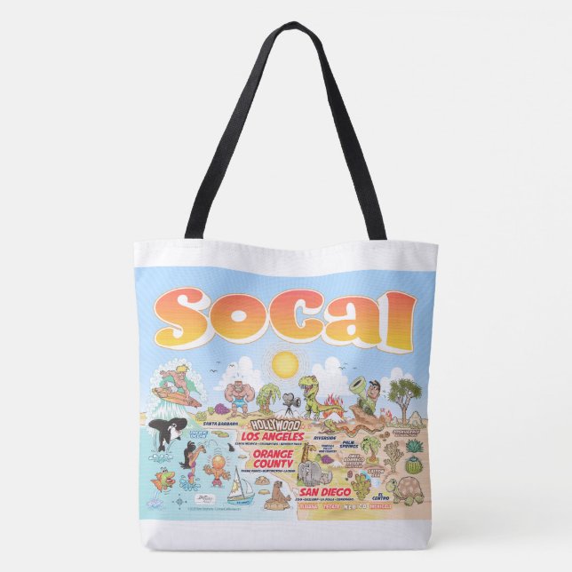 SoCal Tote Bag Tygkasse (Baksida)