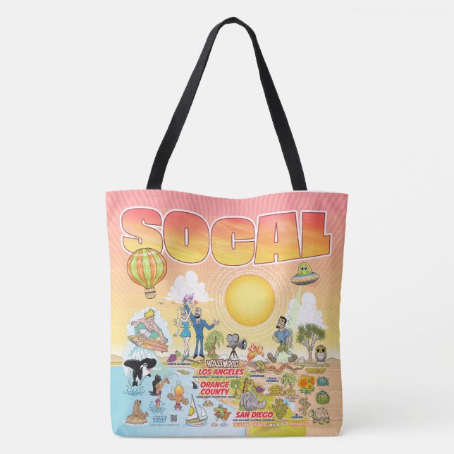 SoCal Tote Bag Tygkasse (Baksida)