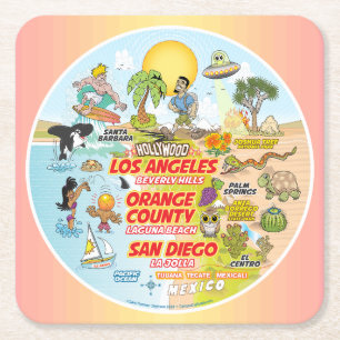 SoCal Underlägg Papper Kvadrat