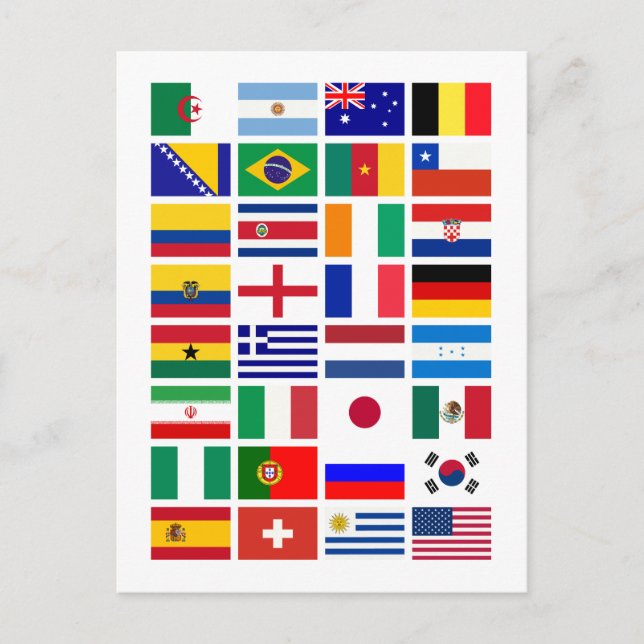 SOCCER 2014 emblem mönster Vykort (Framsida)