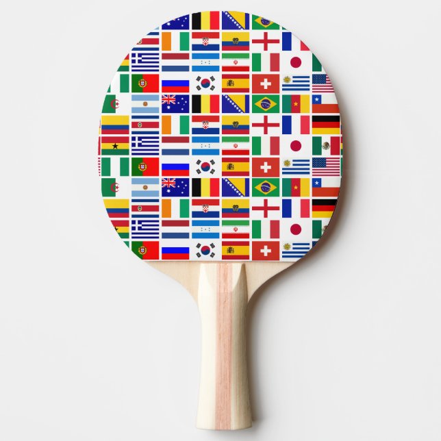 SOCCER 2014 flaggor mönster Pingisracket (Framsidan)