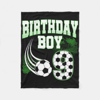 Soccer 9th Birthday Boy 9 Year Old Sport Fan 9yr B Fleecefilt