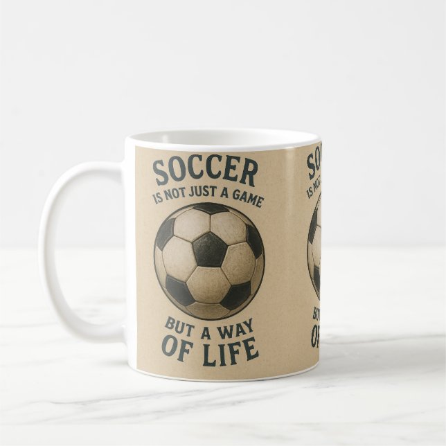 Soccer a way of life! kaffemugg (Vänster)