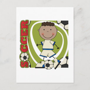SOCCER - African American Boy TShirts and Gifts Vykort
