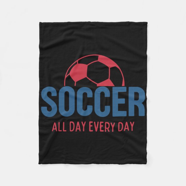 Soccer All Day Every Day Fan Training Soccer Boys  Fleecefilt (Framsidan)