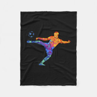 Soccer Athlete Sports Graphic Drawing  Fleecefilt