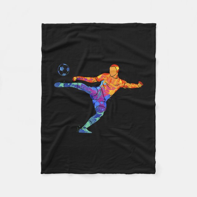 Soccer Athlete Sports Graphic Drawing  Fleecefilt (Framsidan)