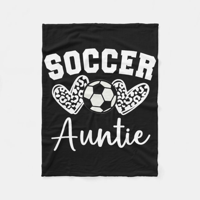 Soccer Auntie Matching Family Soccer  Fleecefilt (Framsidan)