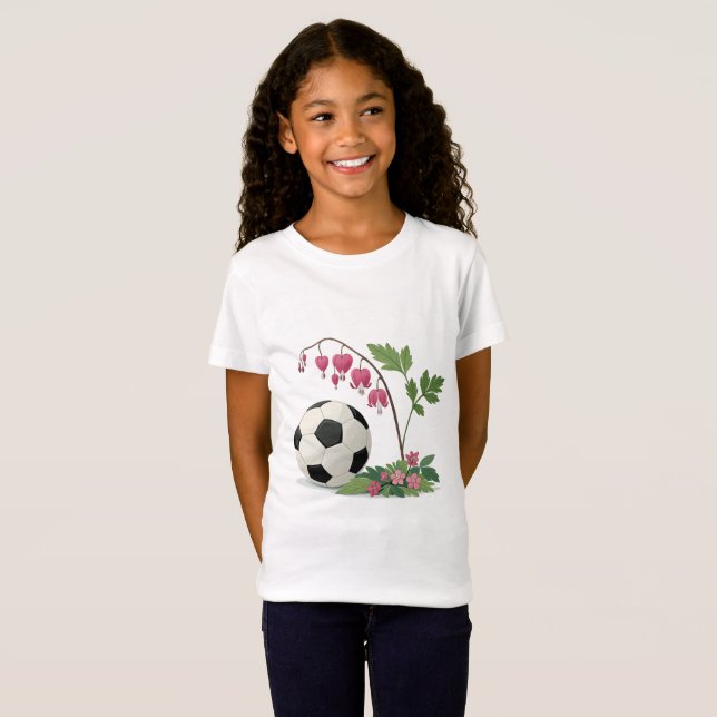 Soccer Ball and Bleeding Heart T Shirt (Hel framsida)