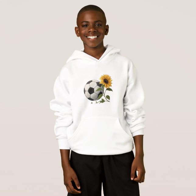 Soccer ball and sunflower t shirt (Hel framsida)
