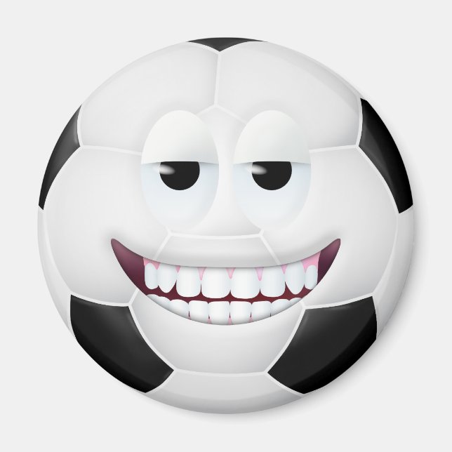 Soccer Ball Ansikte 2 Magnet (Framsidan)