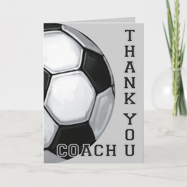 Soccer Ball Art Tack Coach Kort (Framsida)