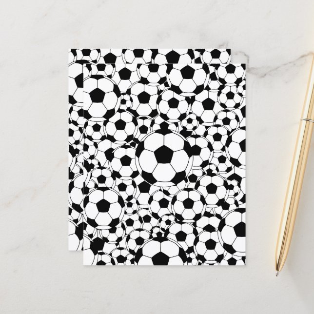Soccer Ball Background Scrapbook Paper Football (Fram/Back In Situ)