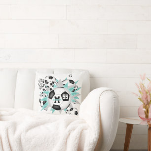 Soccer ball blowout Romly Sport room decor Kudde