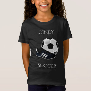 SOCCER Ball & Cleates Personlig T-Shirt