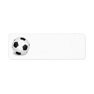 Soccer Ball ETIKETT Returadress Etikett