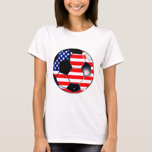 Soccer Ball Flagga-USA MUSEUM Gifts Transp T Shirt