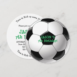 Soccer BALL-Födelsedagsfestens barninbjudan Inbjudningar