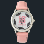 Soccer Ball Girl Armbandsur<br><div class="desc">Idrottens temadesign.</div>