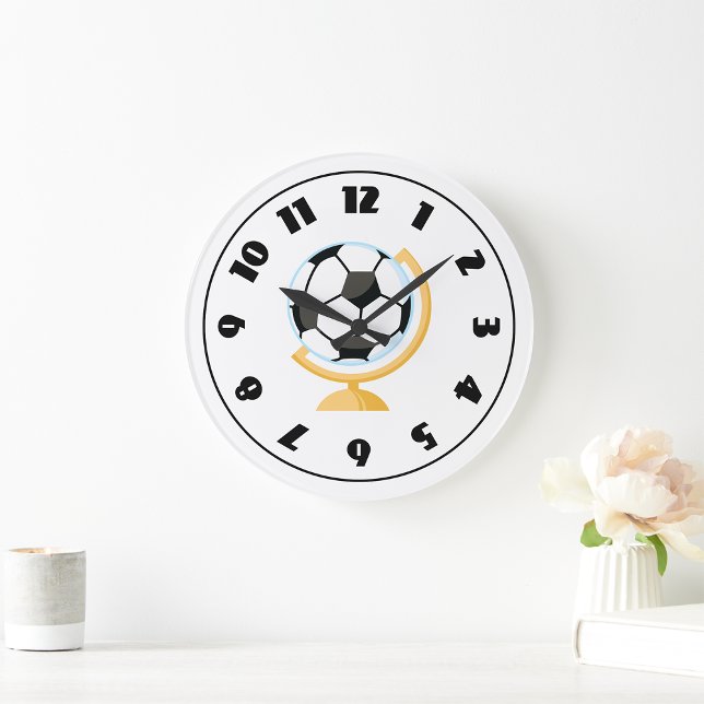 Soccer Ball Globe Clock Stor Klocka (Skapare uppladdad)