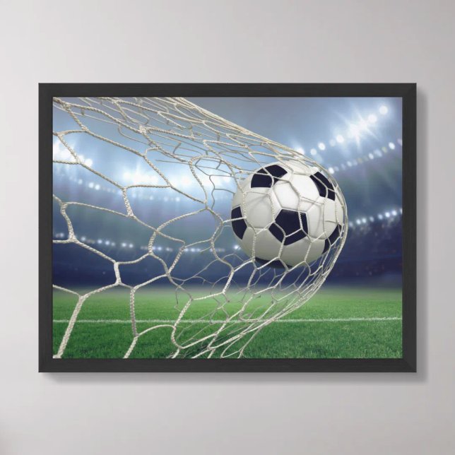 Soccer Ball Goal Net Stadium Lights Poster (Skapare uppladdad)