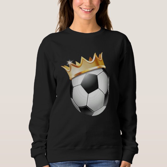 Soccer Ball Gold Crown For Women Teen Girls Mom Yo T Shirt (Framsida)