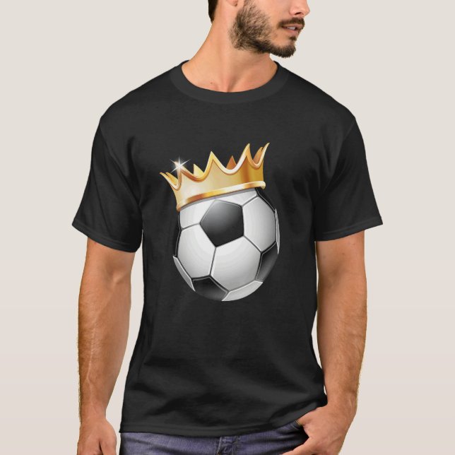 Soccer Ball Gold Crown For Women Teen Girls Mom Yo T Shirt (Framsida)