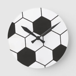 Soccer Ball Inspired Pattern Geometric Print Rund Klocka