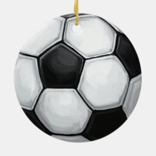 Soccer Ball Julgransprydnad Keramik