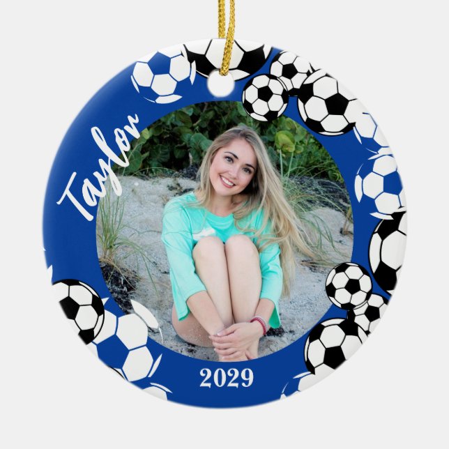 Soccer Ball KeepsakCeramic Ornament (Framsidan)