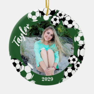 Soccer Ball KeepsakCeramic Ornament