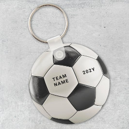 Soccer Ball Keychain | Personalized Team Name Year Nyckelring
