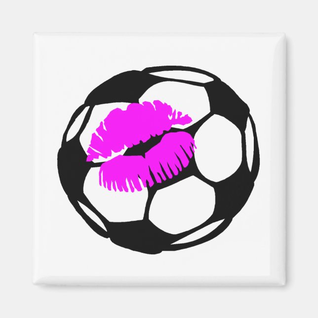 Soccer Ball Kiss Magnet (Framsidan)
